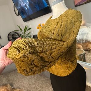 Chunky Knit Mustard Sweater